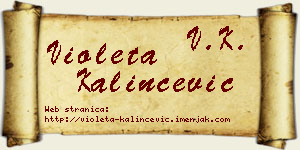 Violeta Kalinčević vizit kartica